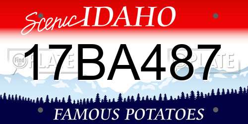 17BA487 Idaho License Plate