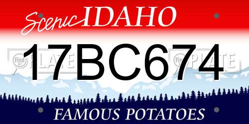 17BC674 Idaho License Plate