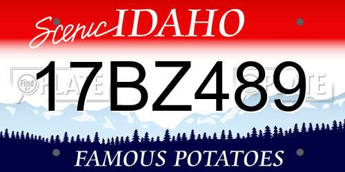 17BZ489 Idaho License Plate