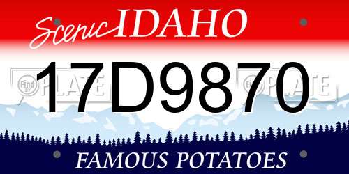 17D9870 Idaho License Plate