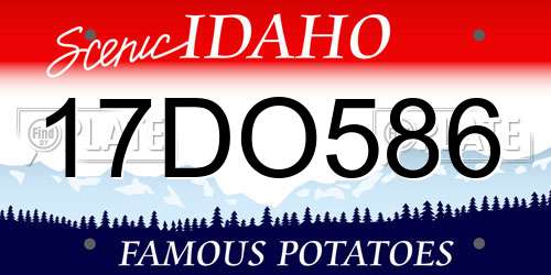 17DO586 Idaho License Plate