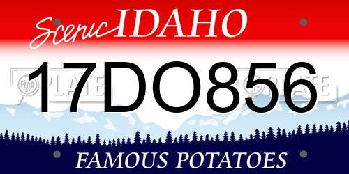 17DO856 Idaho License Plate