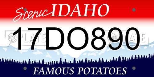 17DO890 Idaho License Plate