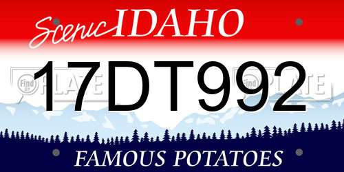 17DT992 Idaho License Plate