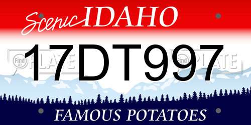 17DT997 Idaho License Plate
