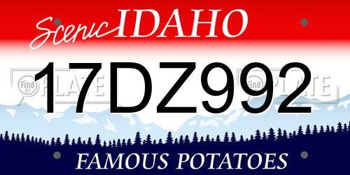 17DZ992 Idaho License Plate