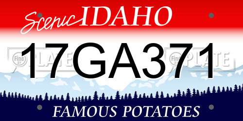 17GA371 Idaho License Plate
