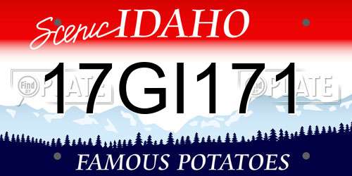 17GI171 Idaho License Plate