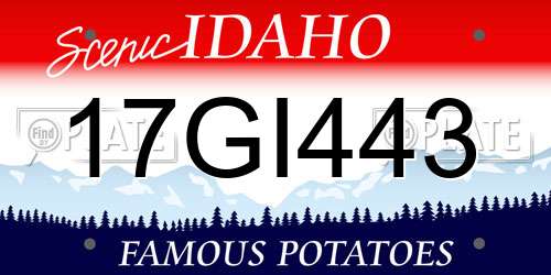 17GI443 Idaho License Plate