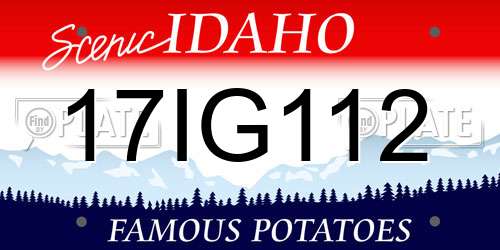 17IG112 Idaho License Plate