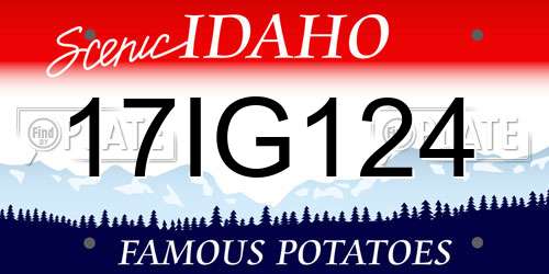 17IG124 Idaho License Plate