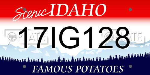 17IG128 Idaho License Plate