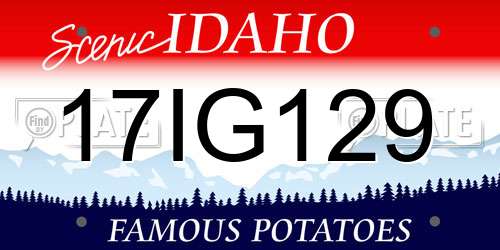 17IG129 Idaho License Plate