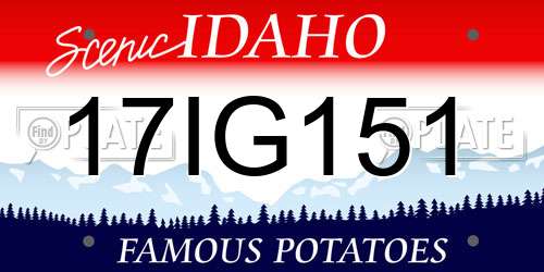 17IG151 Idaho License Plate