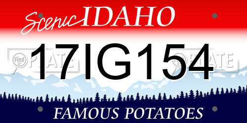 17IG154 Idaho License Plate