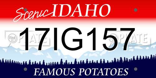 17IG157 Idaho License Plate