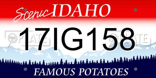 17IG158 Idaho License Plate