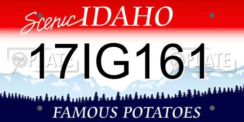 17IG161 Idaho License Plate