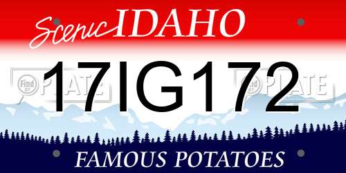 17IG172 Idaho License Plate