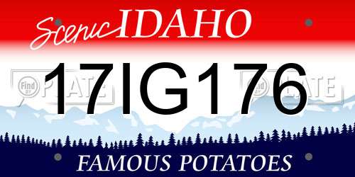 17IG176 Idaho License Plate