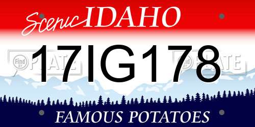 17IG178 Idaho License Plate