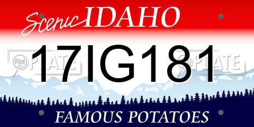 17IG181 Idaho License Plate