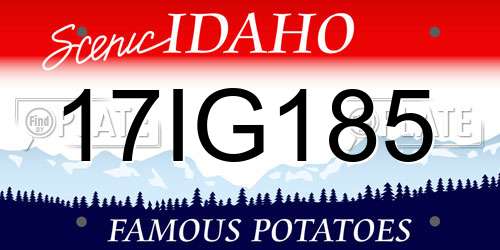 17IG185 Idaho License Plate