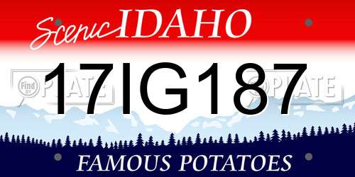 17IG187 Idaho License Plate