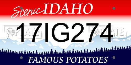 17IG274 Idaho License Plate