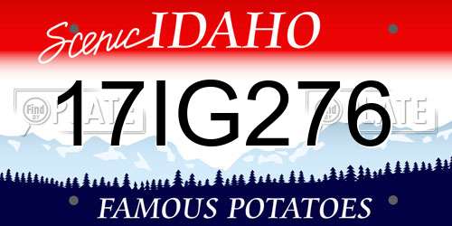 17IG276 Idaho License Plate