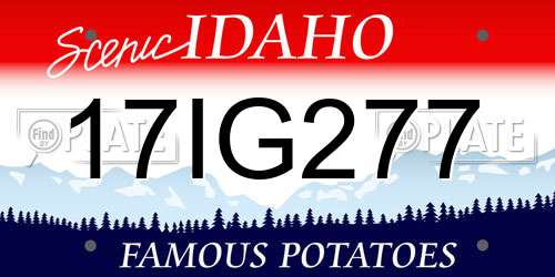17IG277 Idaho License Plate