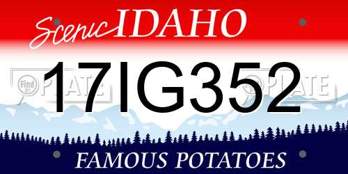 17IG352 Idaho License Plate
