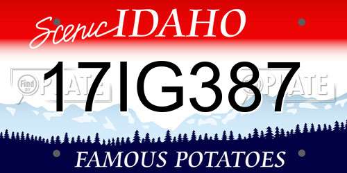 17IG387 Idaho License Plate