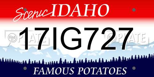 17IG727 Idaho License Plate