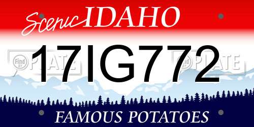 17IG772 Idaho License Plate