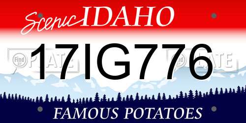 17IG776 Idaho License Plate