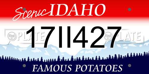 17II427 Idaho License Plate