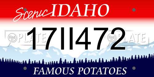 17II472 Idaho License Plate