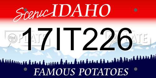 17IT226 Idaho License Plate