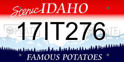 17IT276 Idaho License Plate