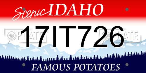 17IT726 Idaho License Plate