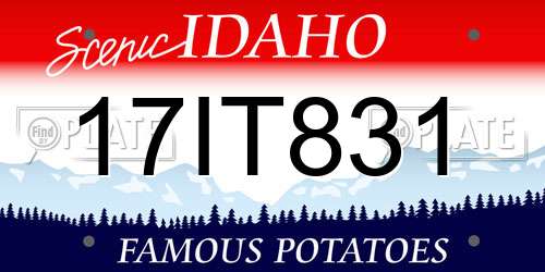 17IT831 Idaho License Plate