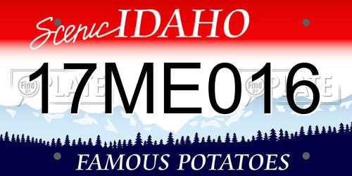 17ME016 Idaho License Plate