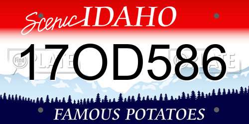 17OD586 Idaho License Plate