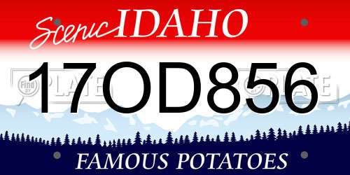 17OD856 Idaho License Plate