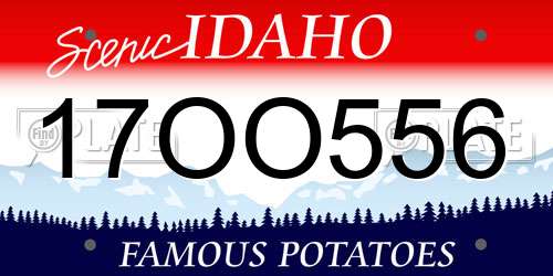 17OO556 Idaho License Plate