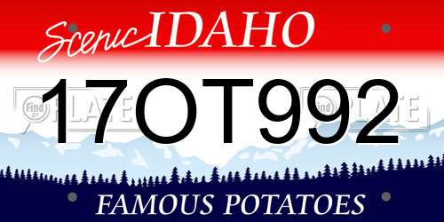 17OT992 Idaho License Plate