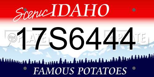 17S6444 Idaho License Plate