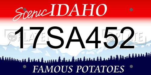17SA452 Idaho License Plate