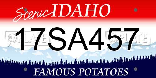 17SA457 Idaho License Plate